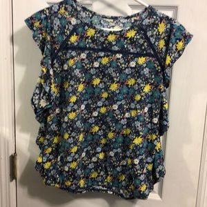 Navy Flower Shirt